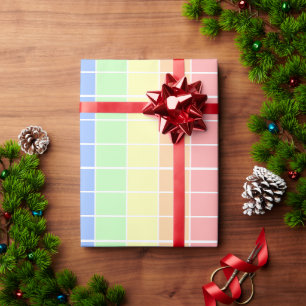 Pastel Rainbow Colourful Pattern Wrapping Paper