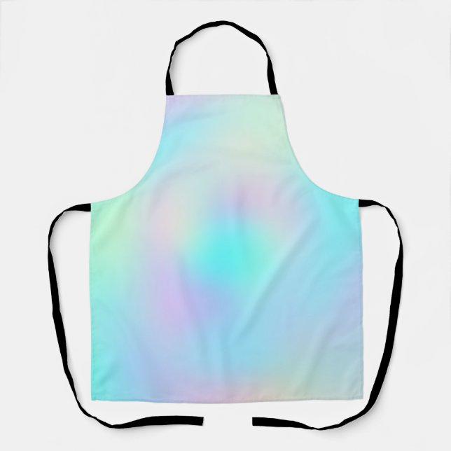 Pastel Rainbow Colours Abstract Blur Gradient Ombr Apron (Front)