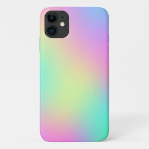 Pastel Rainbow Colours Abstract Blur Gradient Ombr iPhone 11 Case