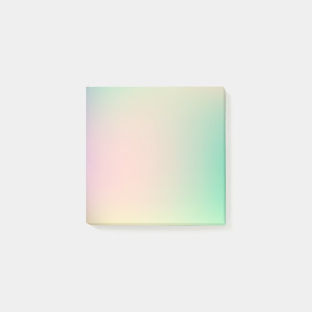 Pastel Rainbow Colours Abstract Blur Gradient Ombr Post-it Notes (Front)