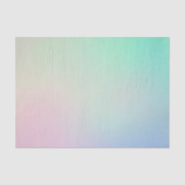 Pastel Rainbow Colours Abstract Blur Gradient Ombr Tissue Paper (Front)