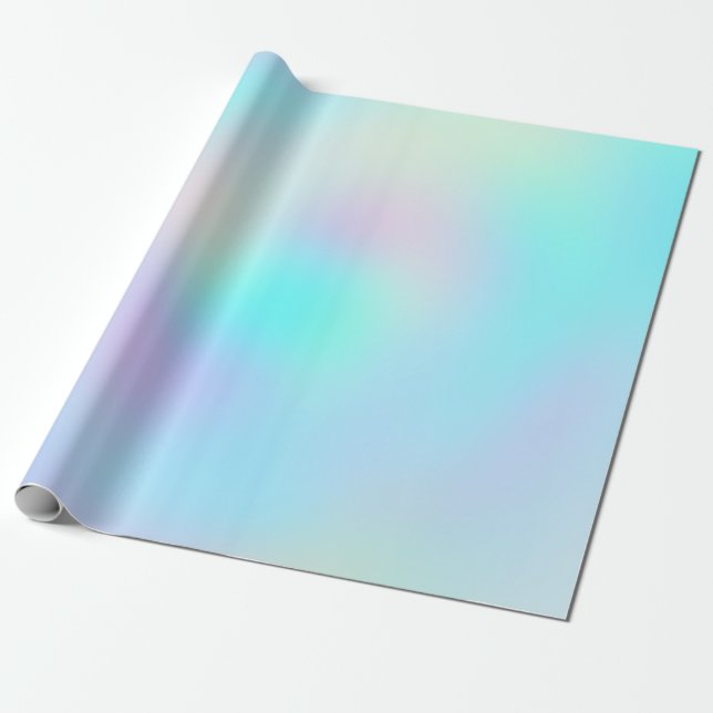 Pastel Rainbow Colours Abstract Blur Gradient Ombr Wrapping Paper (Unrolled)