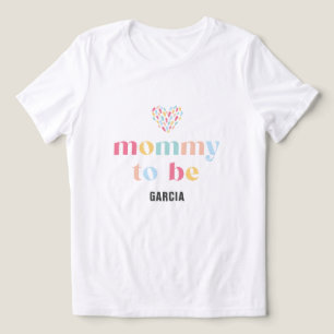 Pastel Rainbow Colours Baby Shower Mummy to be Tri-Blend Shirt