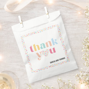 Pastel Rainbow Colours Baby Shower Thank You Favour Bag