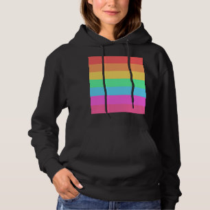 Pastel Rainbow Colours Stripes Design  Hoodie