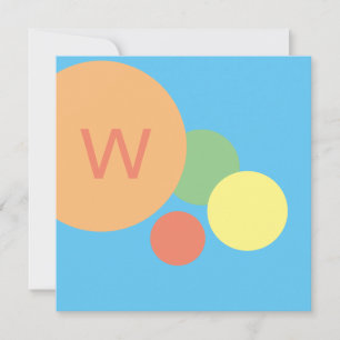 pastel rainbow confetti dots Invitation / card
