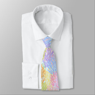 Pastel Rainbow Coral Reef Tie