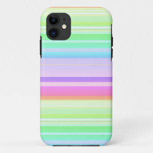 Pastel rainbow creative striped iPhone 11 case