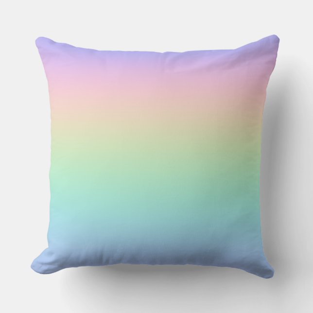 Pastel rainbow cushion (Front)