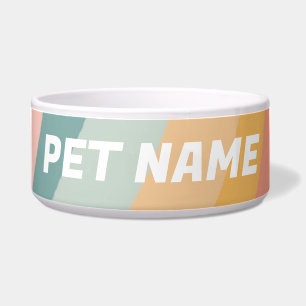 Pastel Rainbow Customised Dog Pet Water Food