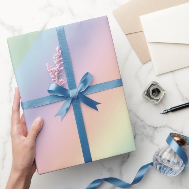 Pastel Rainbow Design Wrapping Paper (Gifting)