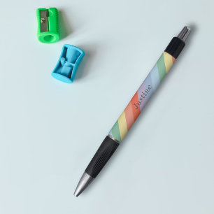 Pastel Rainbow Diagonal Stripes