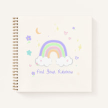 Pastel Rainbow Dreams Cute Spiral Notebook