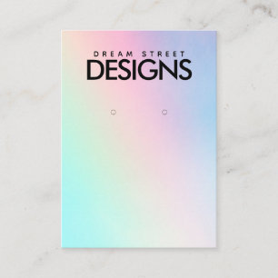 Pastel Rainbow Earring Display Business Card