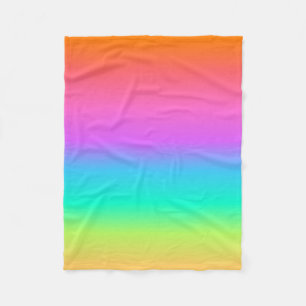 Pastel Rainbow Fleece Blanket