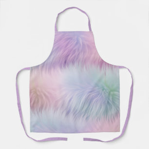 Pastel Rainbow Fur Apron