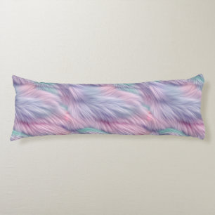 Pastel Rainbow Fur Body Cushion
