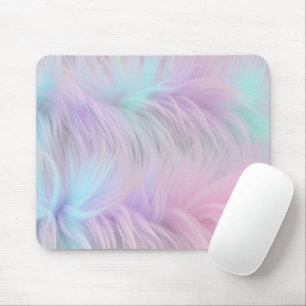 Pastel Rainbow Fur Mouse Pad