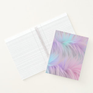 Pastel Rainbow Fur Notebook