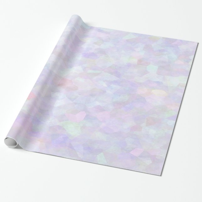 Pastel Rainbow Glitter Wrapping Paper (Unrolled)