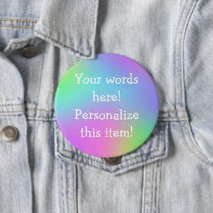 Pastel Rainbow Gradient 10 Cm Round Badge