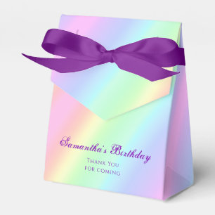 Pastel Rainbow Gradient Birthday Thank You Favour Box