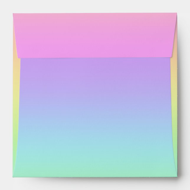 Pastel Rainbow Gradient Envelopes (Back (Top Flap))