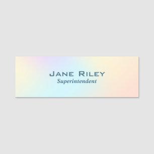pastel rainbow gradient name tag