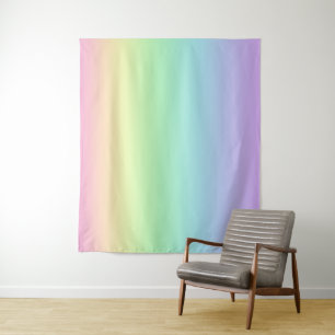 Pastel Rainbow Gradient Wall Tapestry