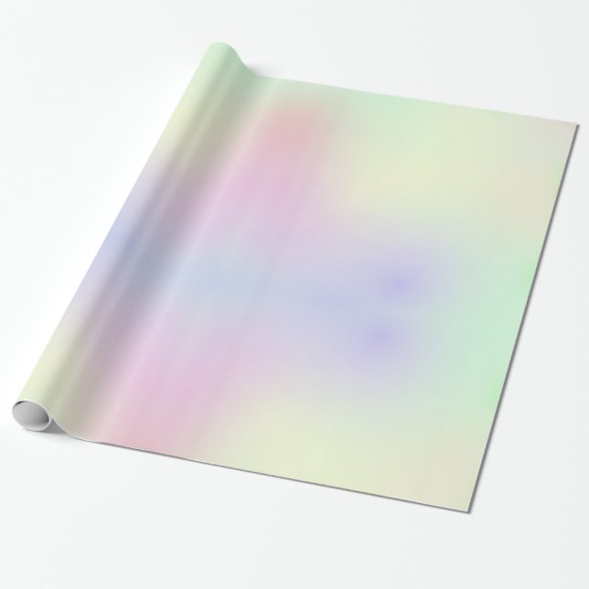 Pastel Rainbow Gradient Wrapping Paper (Unrolled)