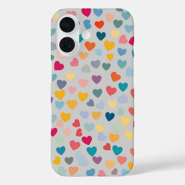 Pastel Rainbow Hearts Case-Mate iPhone Case (Back)