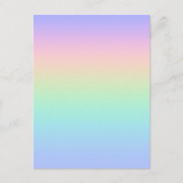 Pastel rainbow holiday postcard (Front)