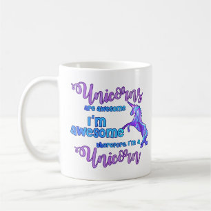 Pastel Rainbow I'm A Unicorn Coffee Mug