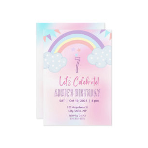Pastel Rainbow Invitation