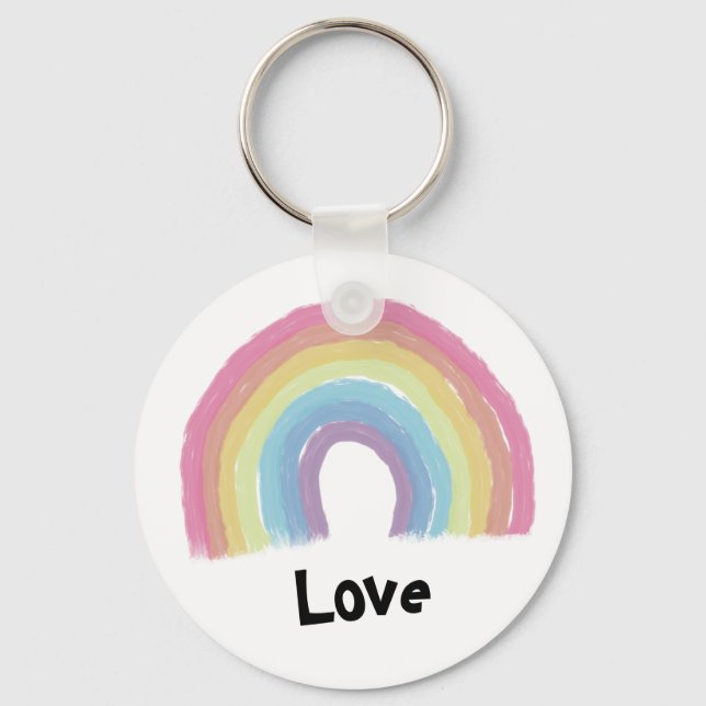 Pastel rainbow key ring (Front)