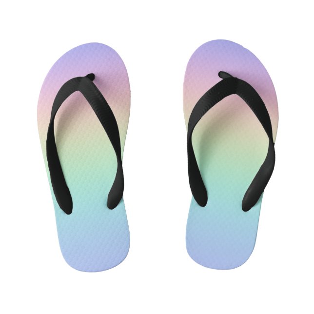 Pastel rainbow kid's thongs (Footbed)