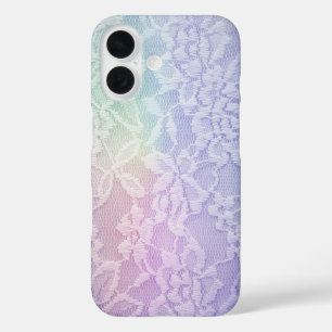 Pastel Rainbow Lace iPhone 16 Case