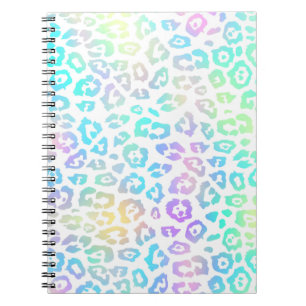 Pastel Rainbow Leopard Pattern Notebook