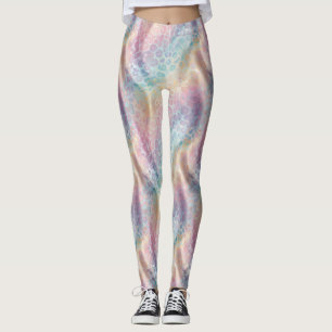 Pastel Rainbow Leopard Print Leggings