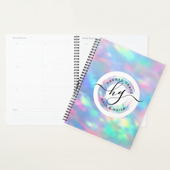 Pastel Rainbow Logo Personalised Appointment Planner (Display)