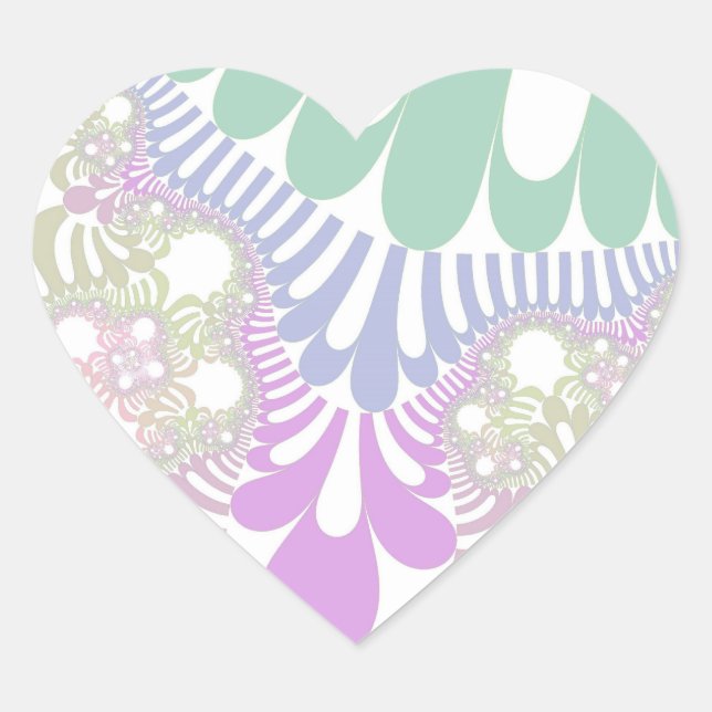 Pastel Rainbow Mod Heart Sticker (Front)