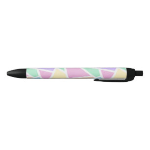 Pastel rainbow mosaic pattern black ink pen