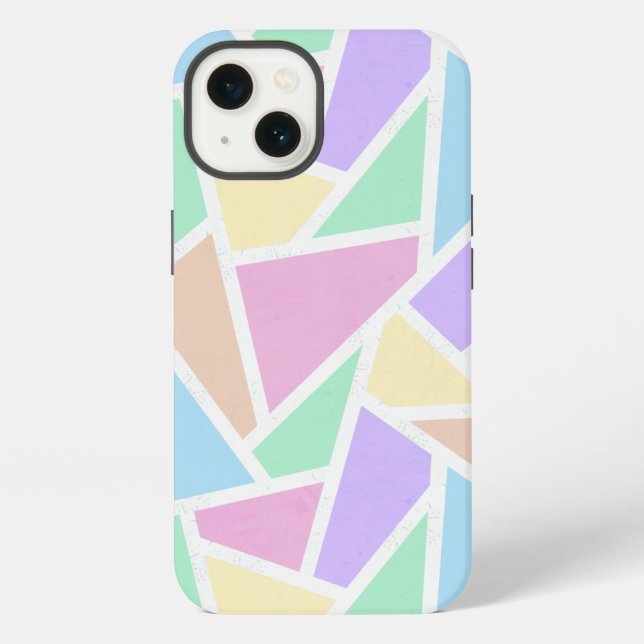 Pastel rainbow mosaic pattern Case-Mate iPhone cas Case (Back)