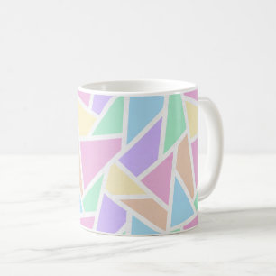 Pastel rainbow mosaic pattern coffee mug