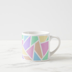 Pastel rainbow mosaic pattern espresso cup
