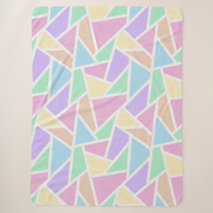 Pastel rainbow mosaic pattern sherpa blanket