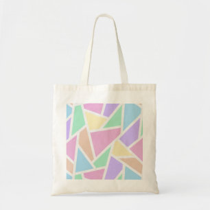 Pastel rainbow mosaic pattern tote bag