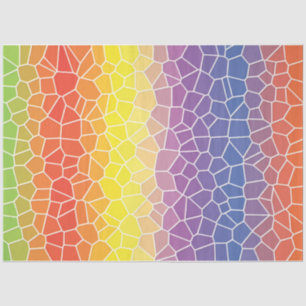 pastel rainbow mosaic tissue paper