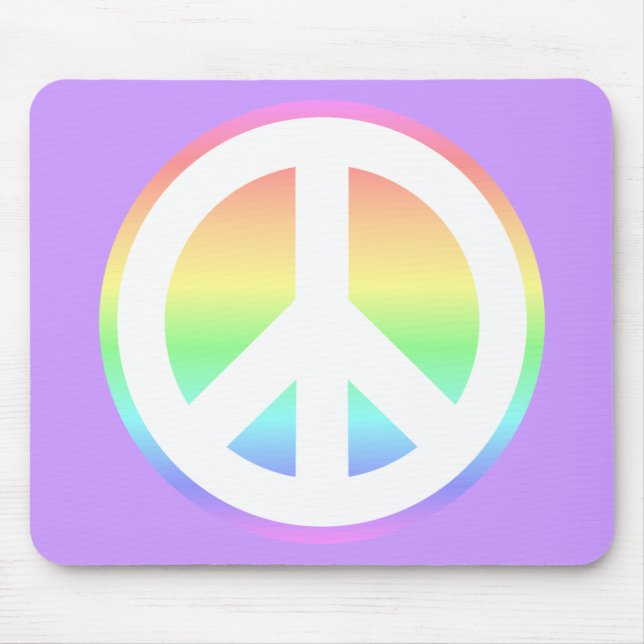 Pastel Rainbow Mouse Pad (Front)