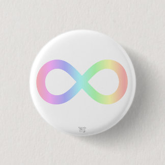 Pastel Rainbow Neurodiversity Symbol/ Autism/ ADHD 3 Cm Round Badge